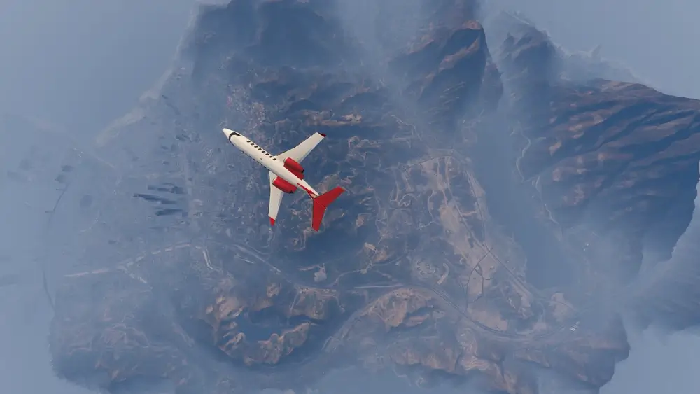 San Andreas eyaletinin uçaktan çekilmiş görüntüsü